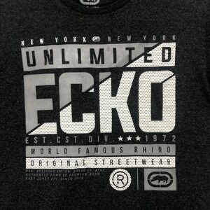 Ecko Unlimited Graphic T-Shirt‎ New York Rhino Streetwear Tee Mens Size L